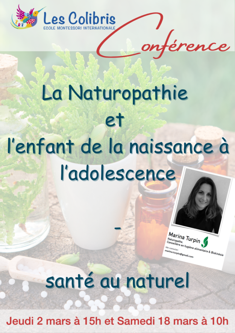 Conférence La Naturopathie et l&rsquo;enfant de la naissance à l&rsquo;adolescence – santé au naturel