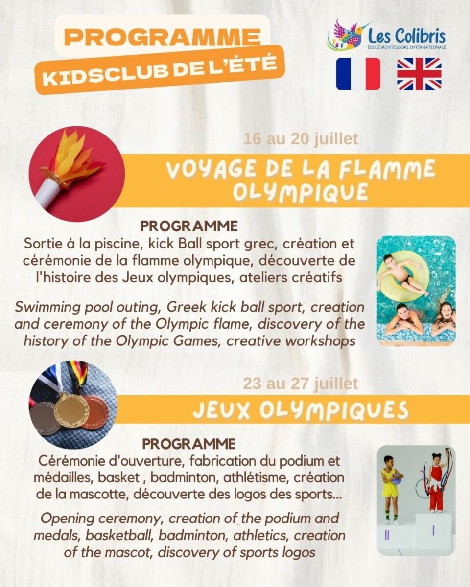Calendrier semaine 2